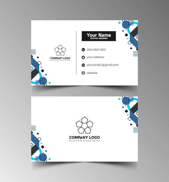 Modelo de diseño simple de nombre y tarjeta de identificación 8