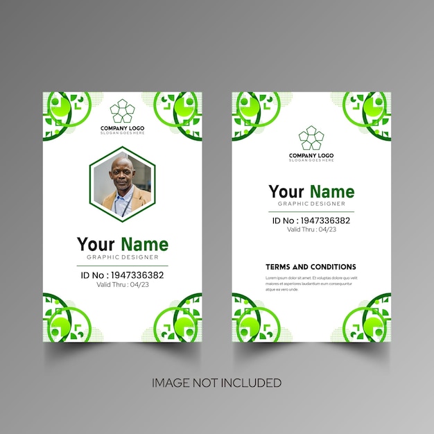 Modelo de diseño simple de nombre y tarjeta de identificación 8