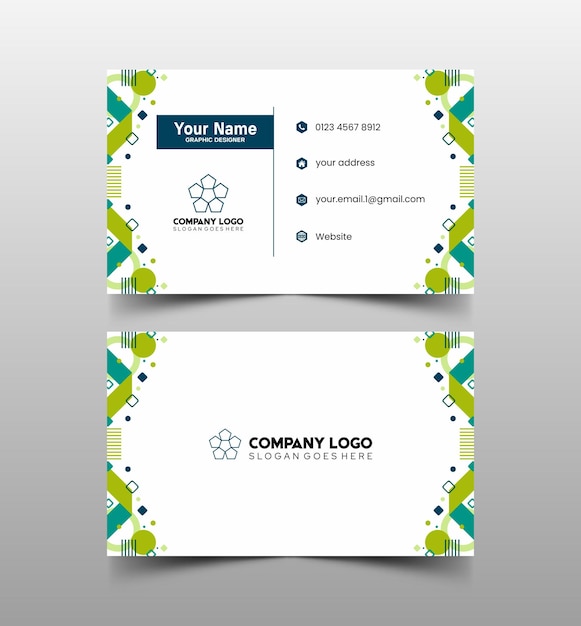 Modelo de diseño simple de nombre y tarjeta de identificación 8