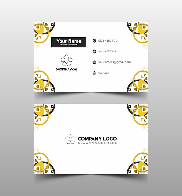 Modelo de diseño simple de nombre y tarjeta de identificación 8