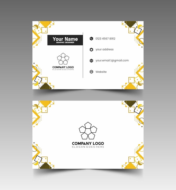 Modelo de diseño simple de nombre y tarjeta de identificación 8