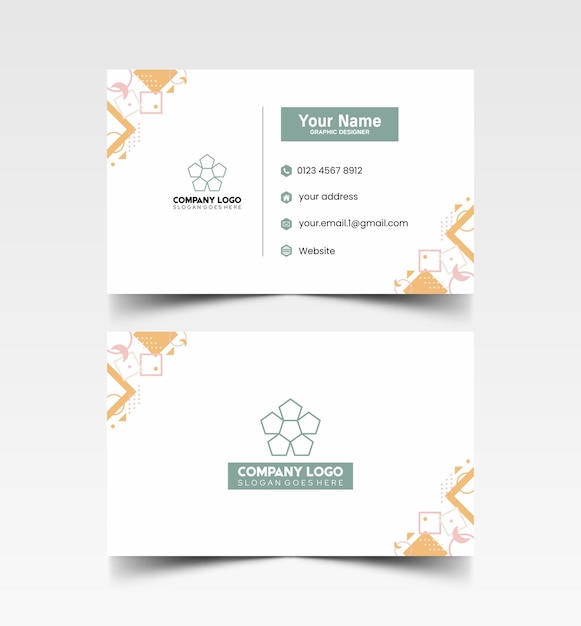 Modelo de diseño simple de nombre y tarjeta de identificación 8