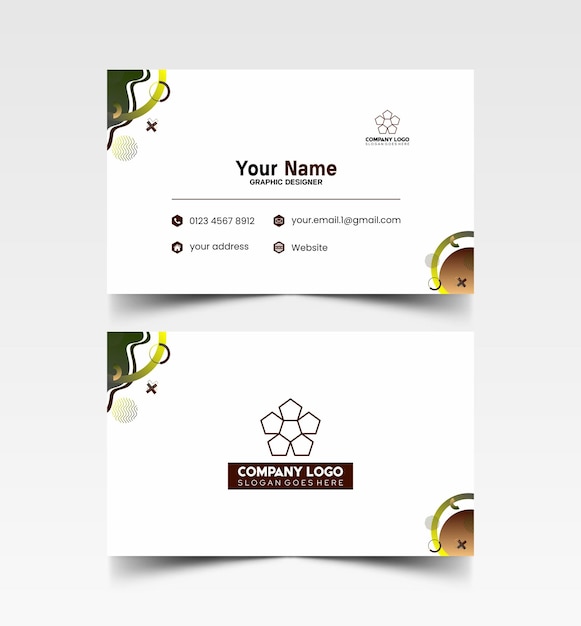 Modelo de diseño simple de nombre y tarjeta de identificación 8