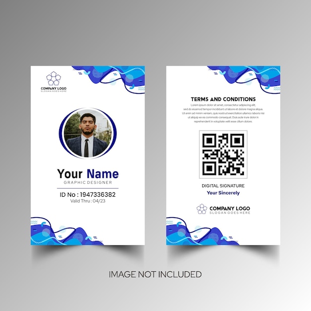 Modelo de diseño simple de nombre y tarjeta de identificación 8