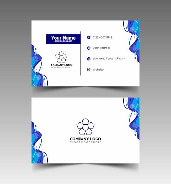 Modelo de diseño simple de nombre y tarjeta de identificación 8