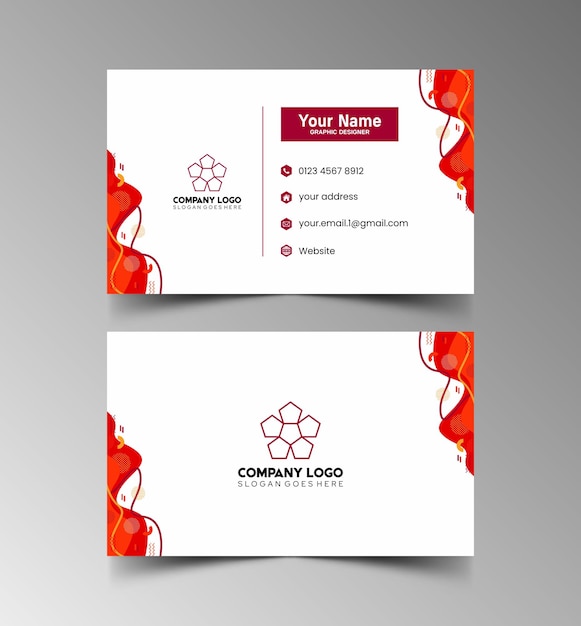Modelo de diseño simple de nombre y tarjeta de identificación 8