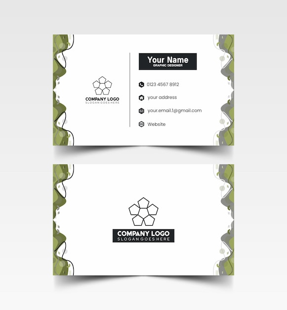 Modelo de diseño simple de nombre y tarjeta de identificación 8