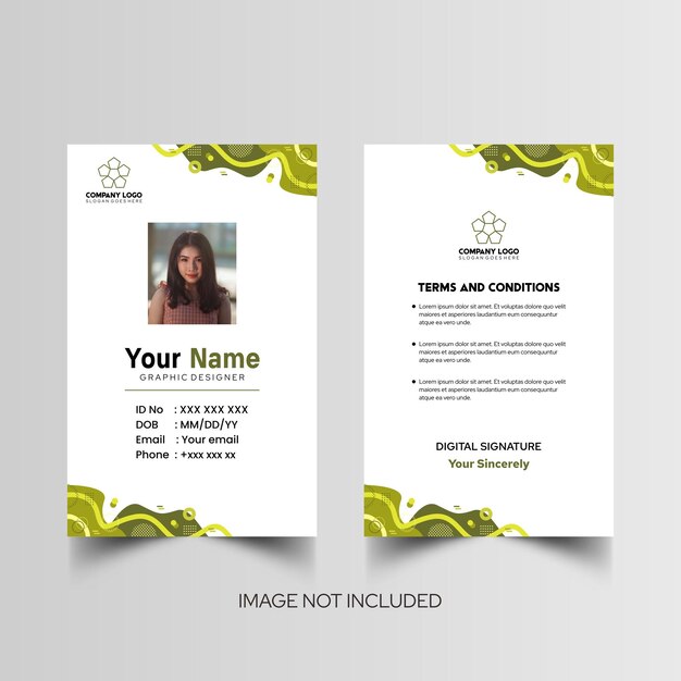 Modelo de diseño simple de nombre y tarjeta de identificación 8