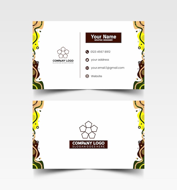 Modelo de diseño simple de nombre y tarjeta de identificación 8