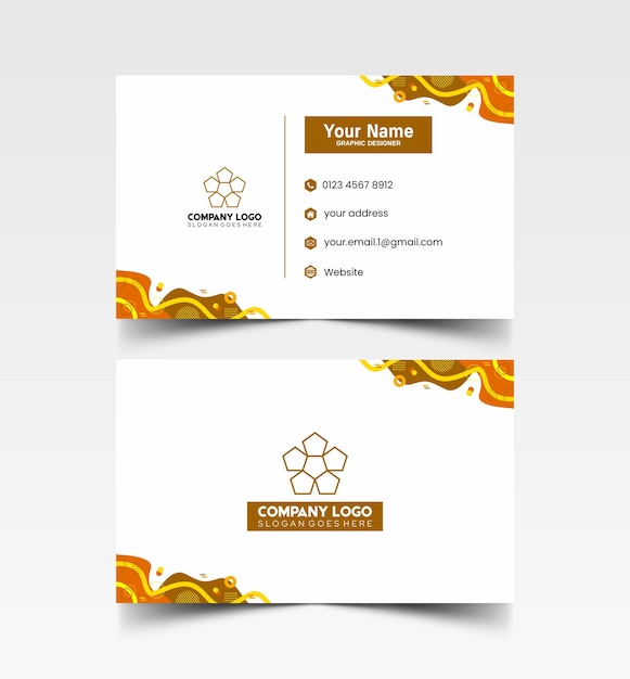 Modelo de diseño simple de nombre y tarjeta de identificación 8