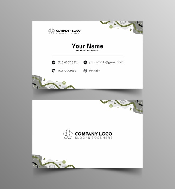 Modelo de diseño simple de nombre y tarjeta de identificación 8