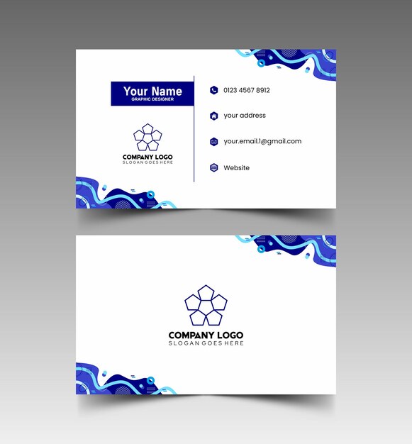 Modelo de diseño simple de nombre y tarjeta de identificación 8