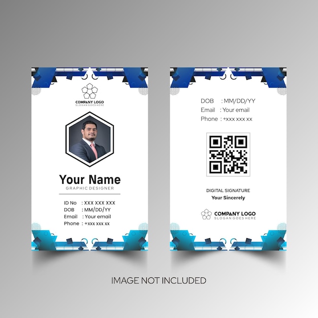 Modelo de diseño simple de nombre y tarjeta de identificación 8