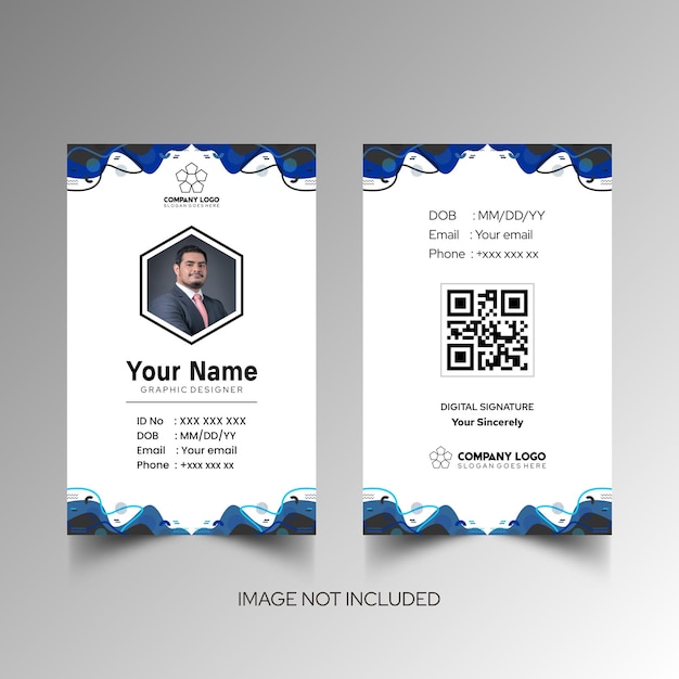 Modelo de diseño simple de nombre y tarjeta de identificación 8