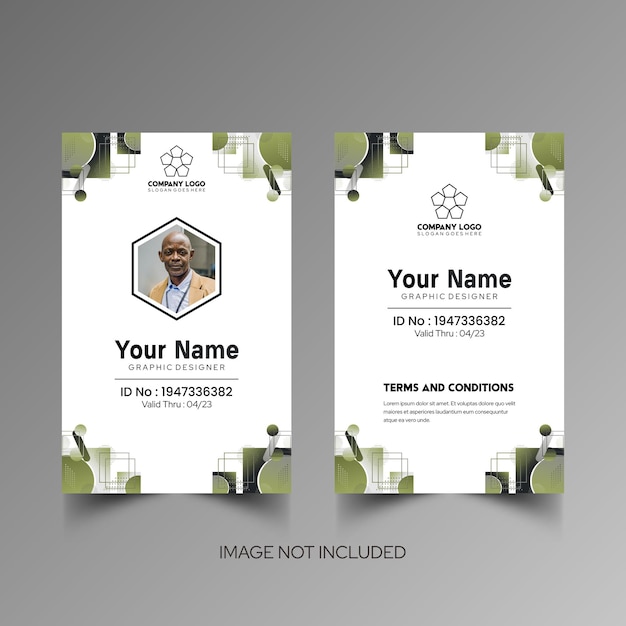 Modelo de diseño simple de nombre y tarjeta de identificación 8