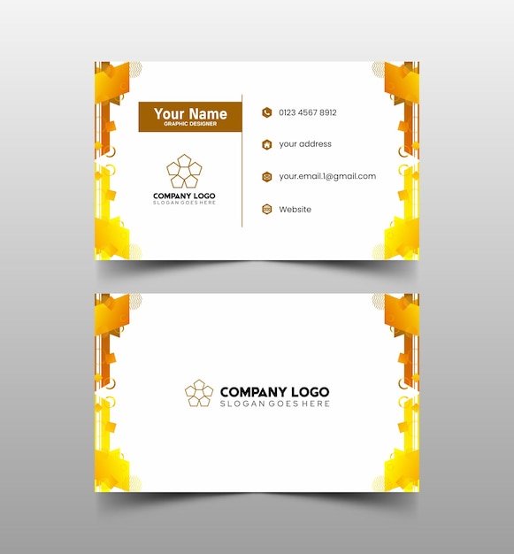 Modelo de diseño simple de nombre y tarjeta de identificación 8
