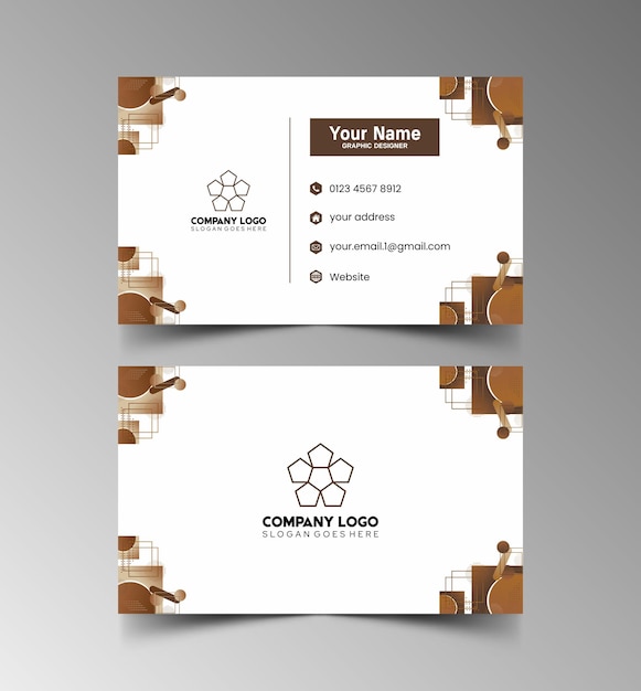 Modelo de diseño simple de nombre y tarjeta de identificación 8