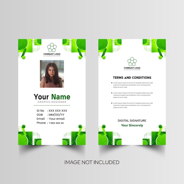 Modelo de diseño simple de nombre y tarjeta de identificación 8