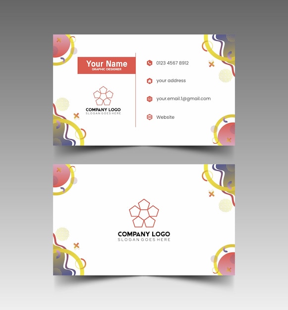 Modelo de diseño simple de nombre y tarjeta de identificación 8