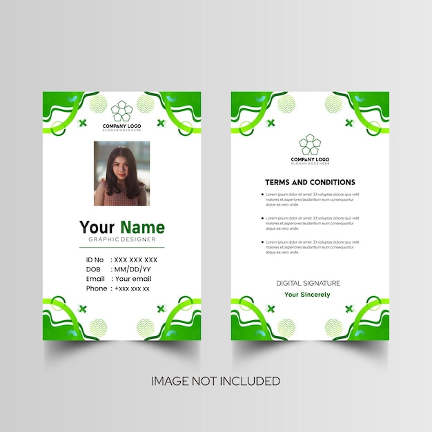 Modelo de diseño simple de nombre y tarjeta de identificación 8