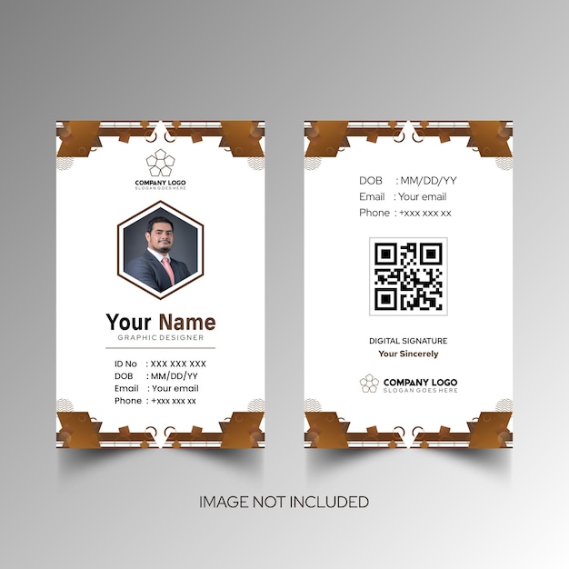 Modelo de diseño simple de nombre y tarjeta de identificación 8