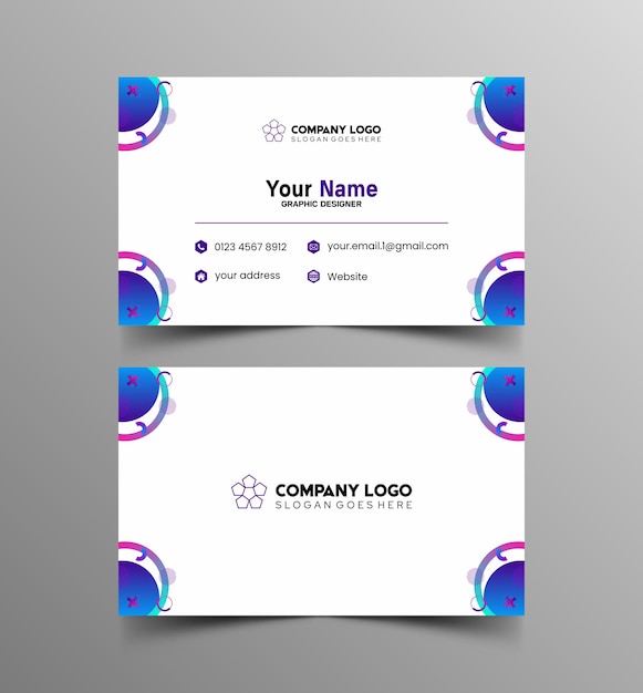 Modelo de diseño simple de nombre y tarjeta de identificación 8