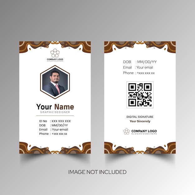 Modelo de diseño simple de nombre y tarjeta de identificación 8
