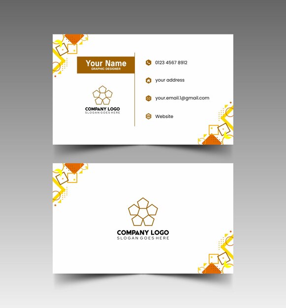 Modelo de diseño simple de nombre y tarjeta de identificación 8