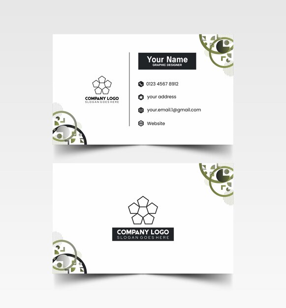 Modelo de diseño simple de nombre y tarjeta de identificación 8