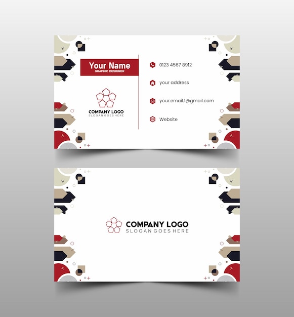Modelo de diseño simple de nombre y tarjeta de identificación 8