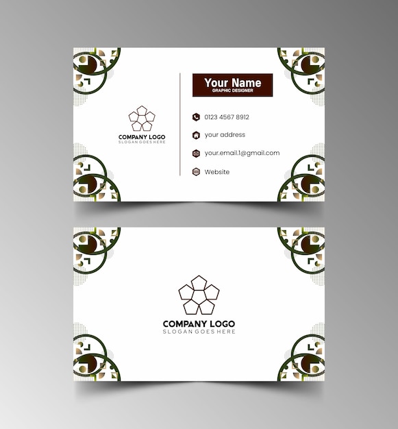 Modelo de diseño simple de nombre y tarjeta de identificación 8