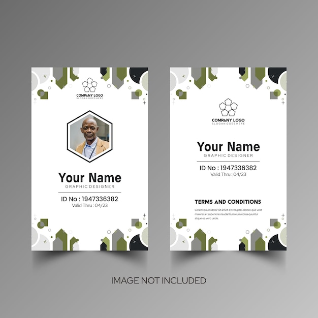 Modelo de diseño simple de nombre y tarjeta de identificación 8