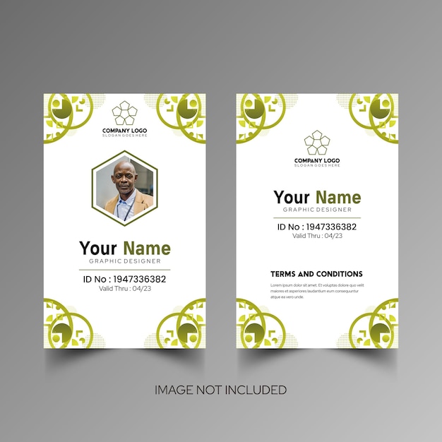 Modelo de diseño simple de nombre y tarjeta de identificación 8