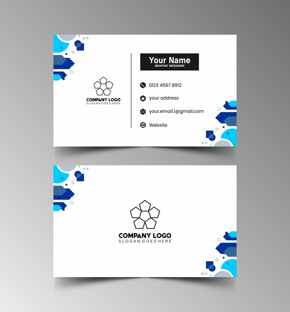 Modelo de diseño simple de nombre y tarjeta de identificación 8