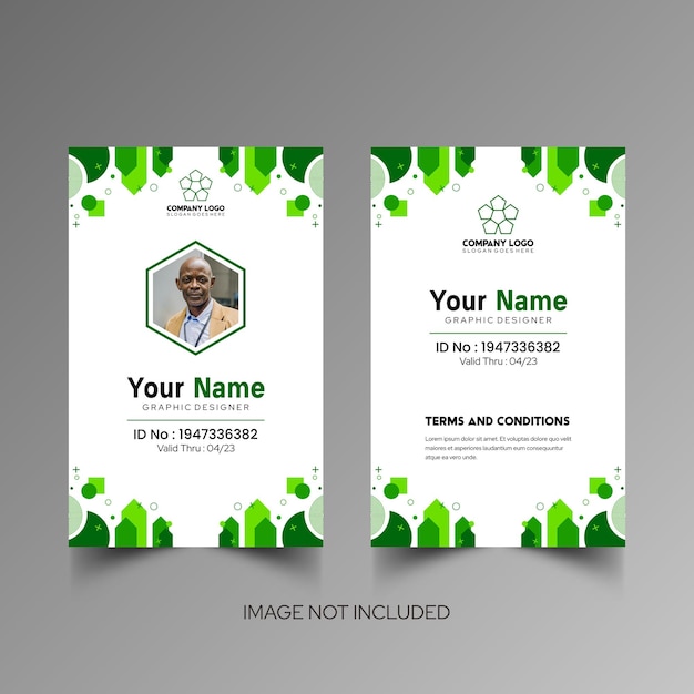 Modelo de diseño simple de nombre y tarjeta de identificación 8