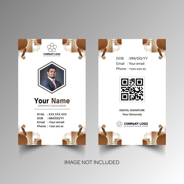 Modelo de diseño simple de nombre y tarjeta de identificación 8