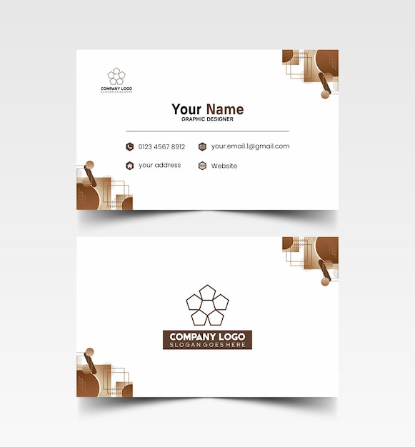 Modelo de diseño simple de nombre y tarjeta de identificación 8