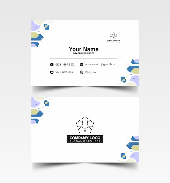 Modelo de diseño simple de nombre y tarjeta de identificación 8