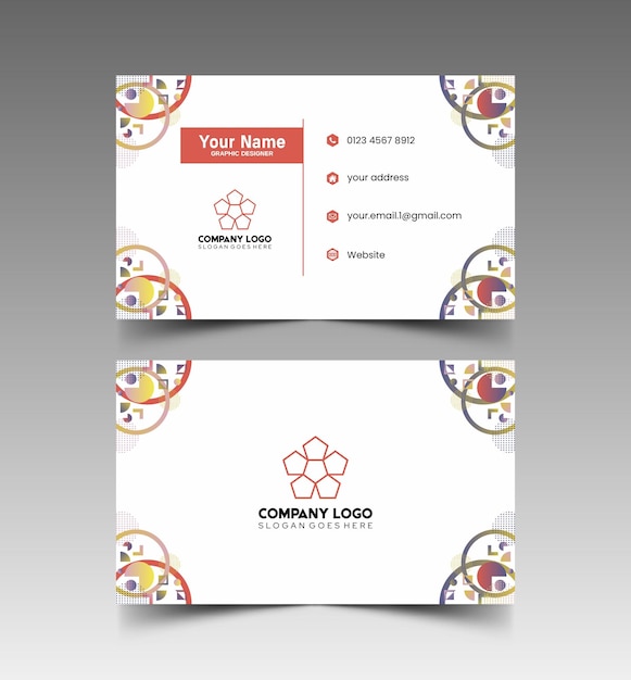 Modelo de diseño simple de nombre y tarjeta de identificación 8