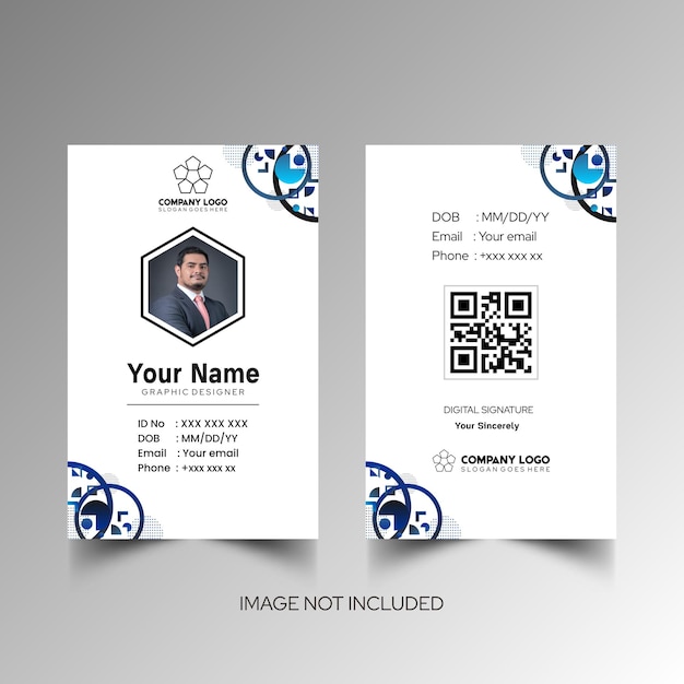 Modelo de diseño simple de nombre y tarjeta de identificación 8
