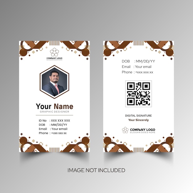 Modelo de diseño simple de nombre y tarjeta de identificación 8