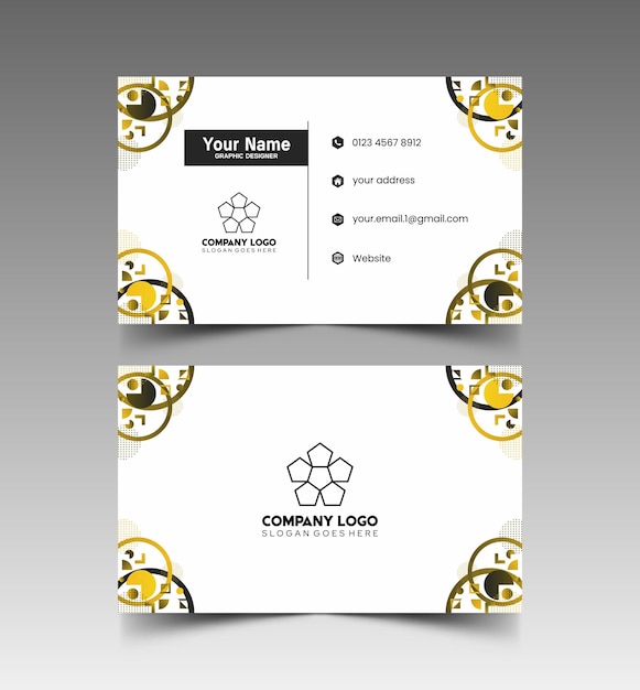 Modelo de diseño simple de nombre y tarjeta de identificación 8