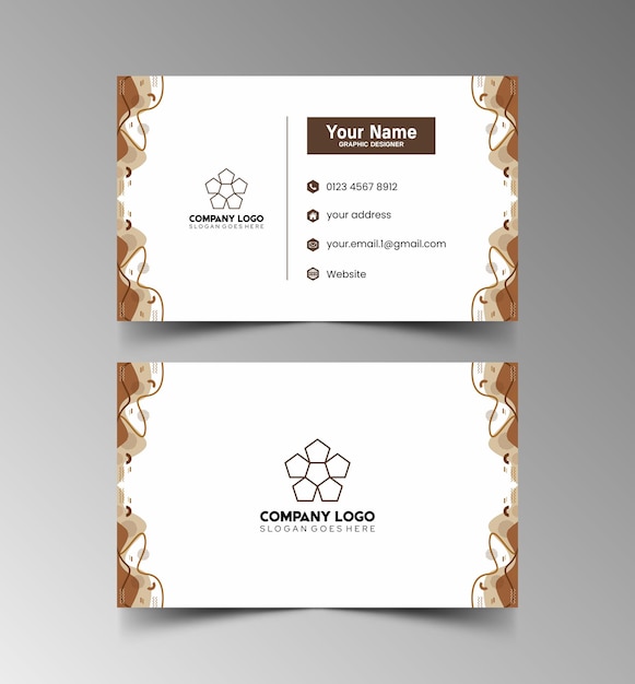 Modelo de diseño simple de nombre y tarjeta de identificación 8