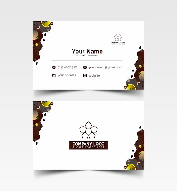 Modelo de diseño simple de nombre y tarjeta de identificación 9