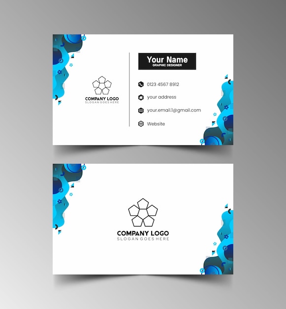 Modelo de diseño simple de nombre y tarjeta de identificación 9