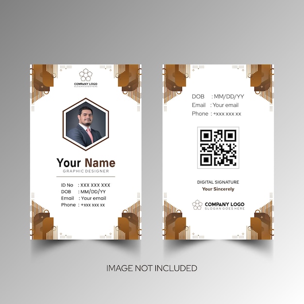 Modelo de diseño simple de nombre y tarjeta de identificación 9