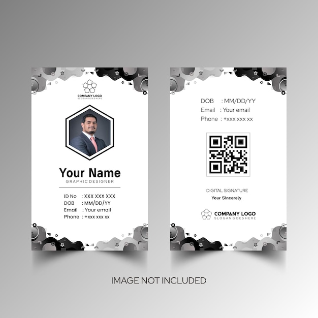 Modelo de diseño simple de nombre y tarjeta de identificación 9