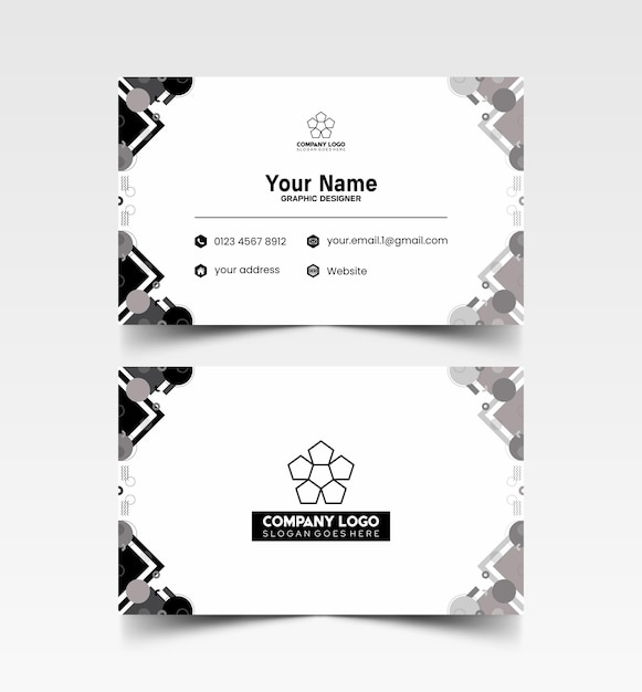 Modelo de diseño simple de nombre y tarjeta de identificación 9