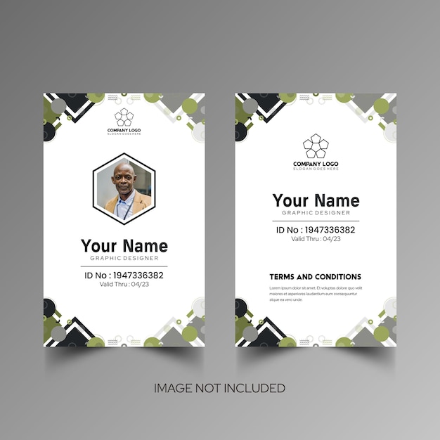 Modelo de diseño simple de nombre y tarjeta de identificación 9