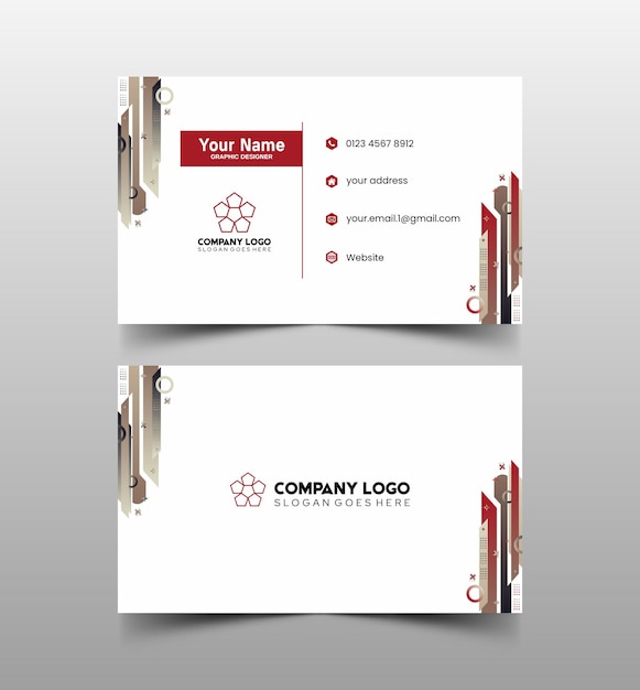Modelo de diseño simple de nombre y tarjeta de identificación 9